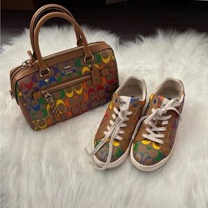 Coach Colorful Signature Bag and Sneakers